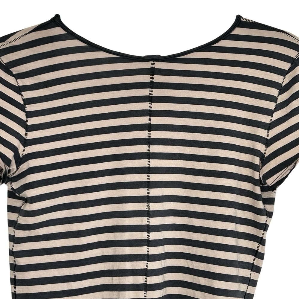 VTG Y2k Free People Striped T Shirt XS Grunge Indie Sleaze Festival V Neck Peru - Picture 6 of 11